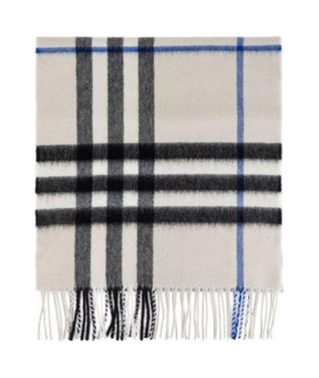 BURBERRY Серый кашемировый шарф, фото 2