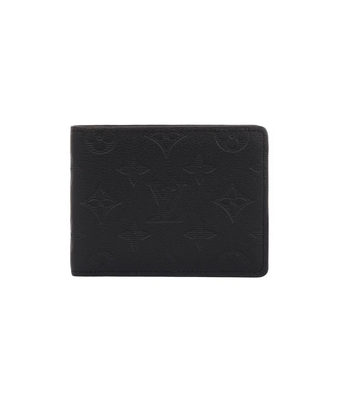 LOUIS VUITTON Черный кожаный кошелек, фото 1