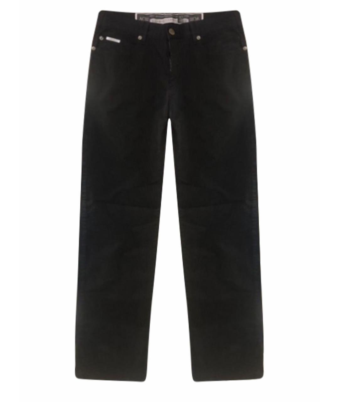 ARMANI COLLEZIONI Черные хлопковые прямые джинсы, фото 1
