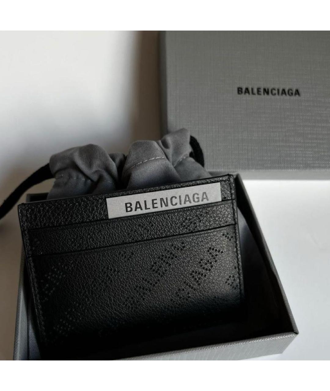 BALENCIAGA Черный кожаный кардхолдер, фото 2