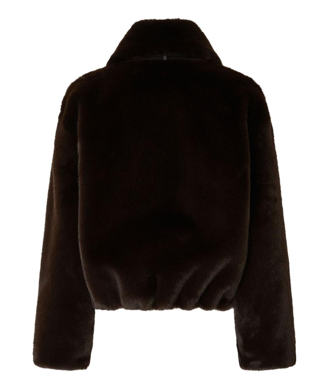 PINKO Коричневая полиэстеровая шуба, фото 2