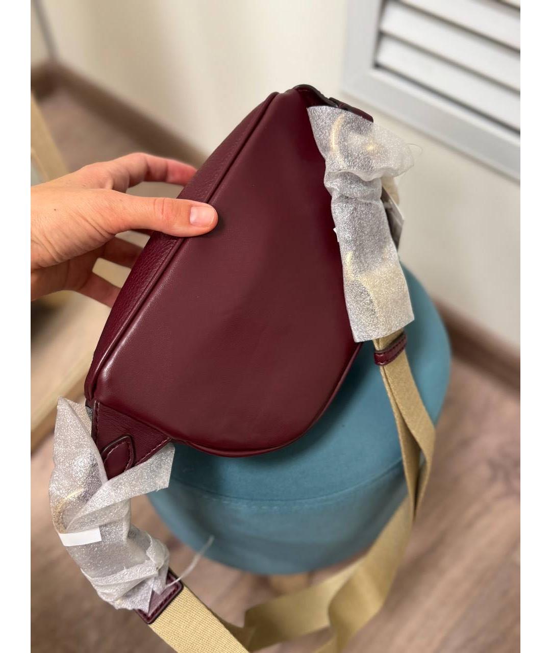 MICHAEL KORS Бордовая кожаная поясная сумка, фото 4