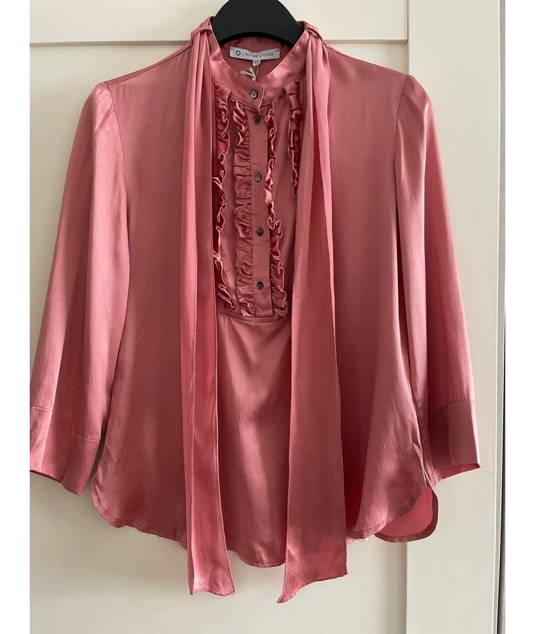 L'AUTRE CHOSE Розовая шелковая блузы, фото 6