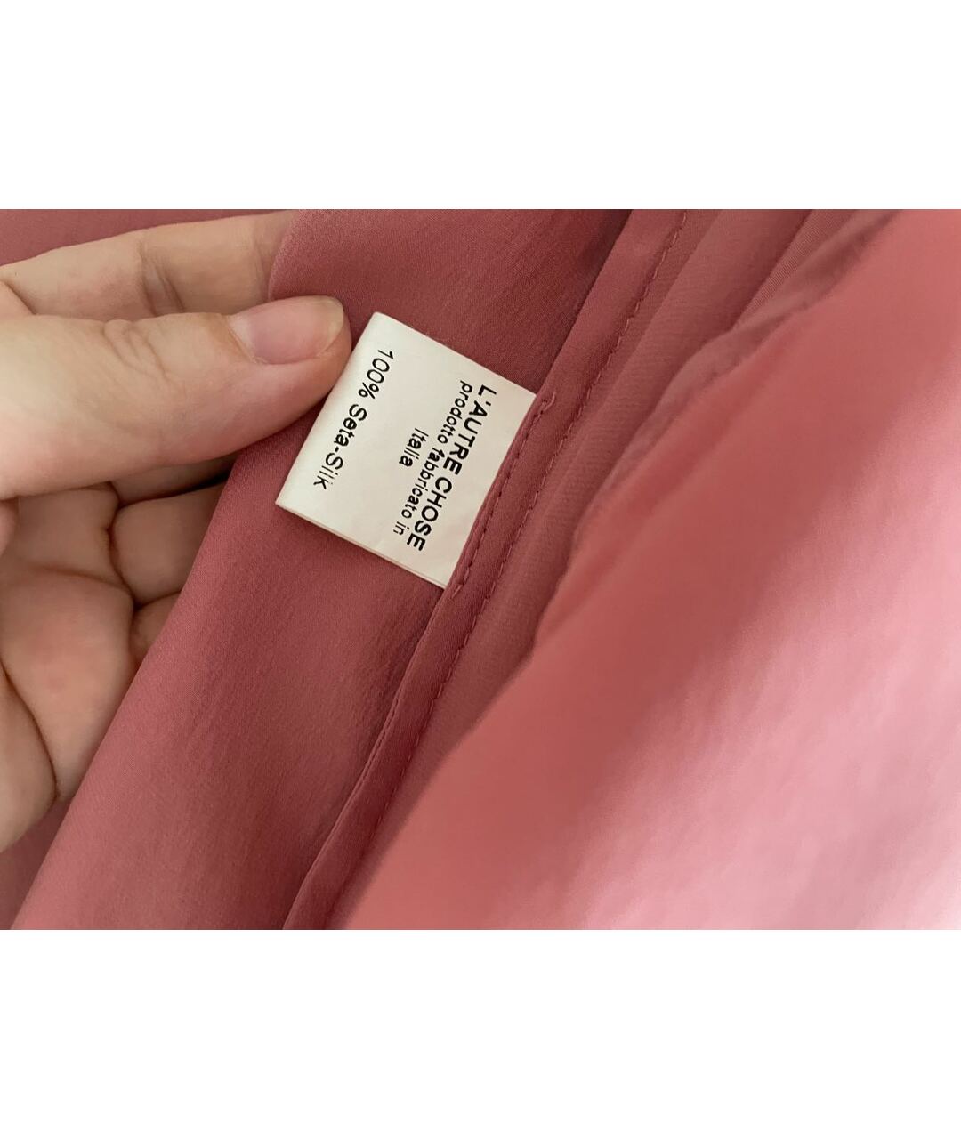 L'AUTRE CHOSE Розовая шелковая блузы, фото 5