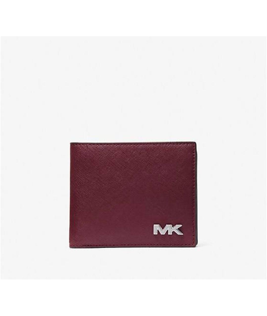 MICHAEL KORS Бордовый кожаный кошелек, фото 8