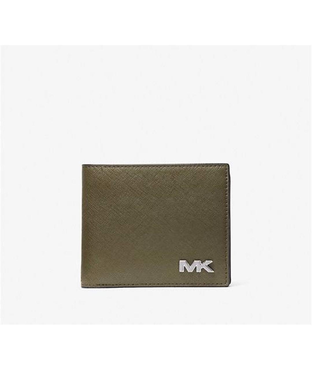 MICHAEL KORS Хаки кожаный кошелек, фото 7