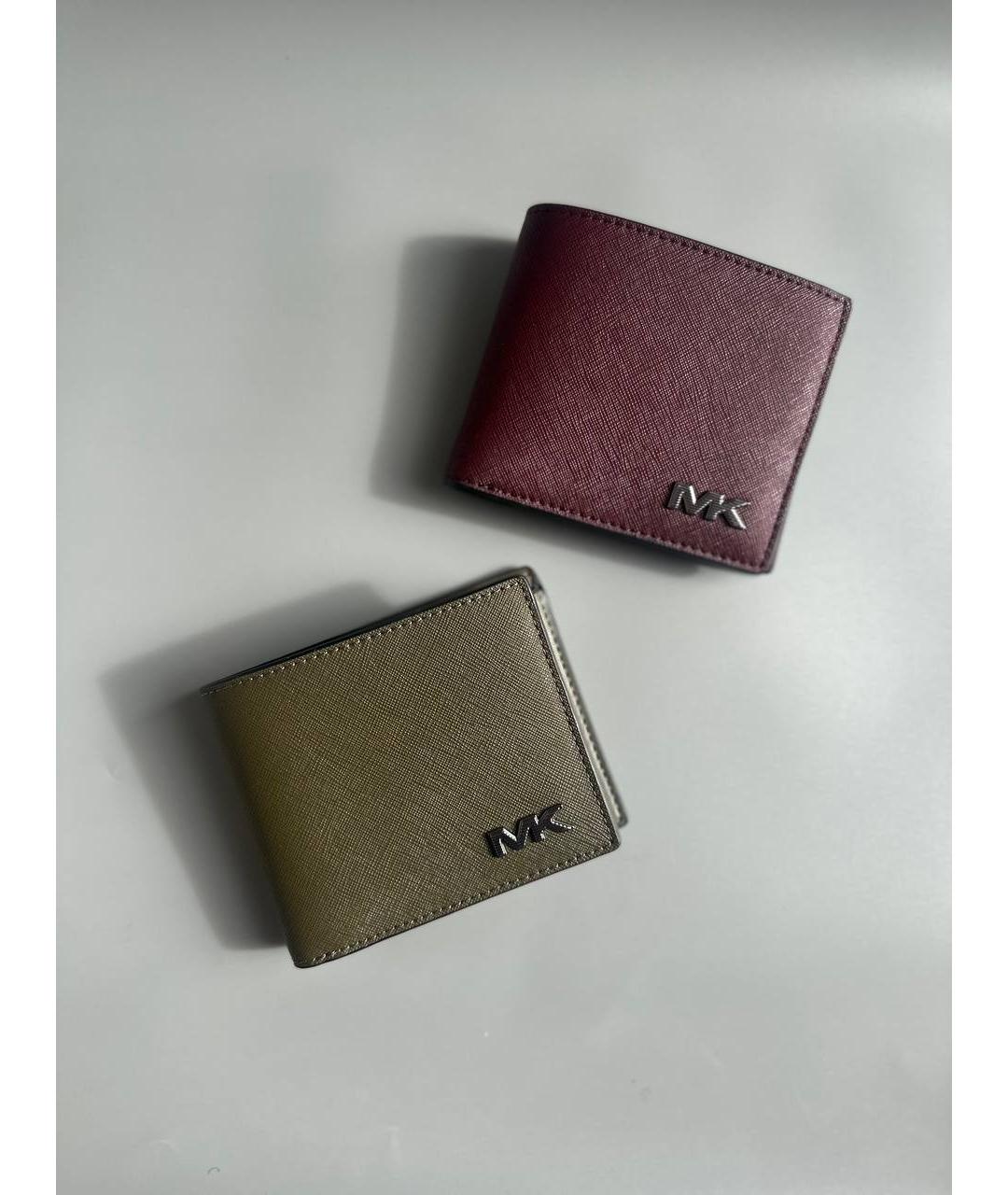 MICHAEL KORS Хаки кожаный кошелек, фото 6