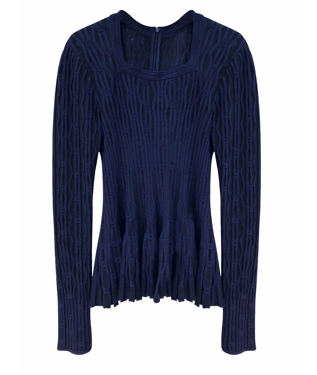 ALAIA Темно-синий шерстяной джемпер / свитер, фото 1