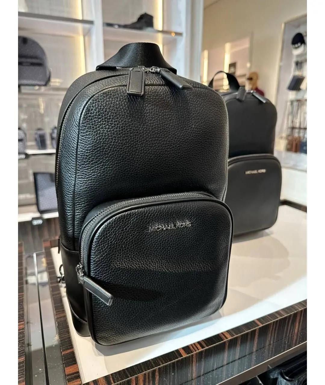 MICHAEL KORS Черный кожаный рюкзак, фото 7