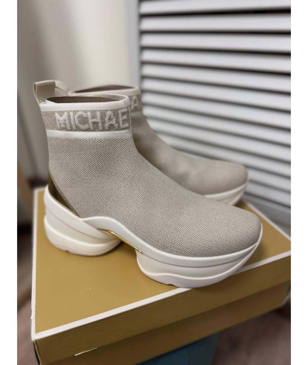 MICHAEL KORS Бежевые кроссовки, фото 2