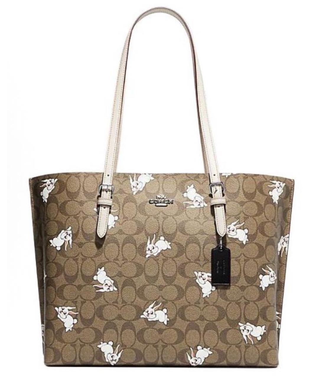 COACH Коричневая сумка тоут, фото 1