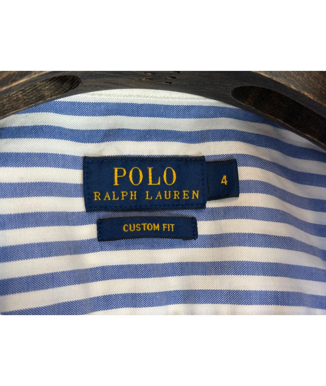 POLO RALPH LAUREN Голубая хлопковая рубашка, фото 5