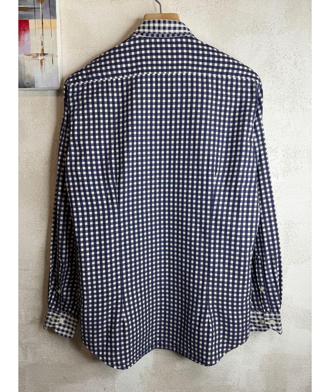 ETRO Синяя хлопковая кэжуал рубашка, фото 6
