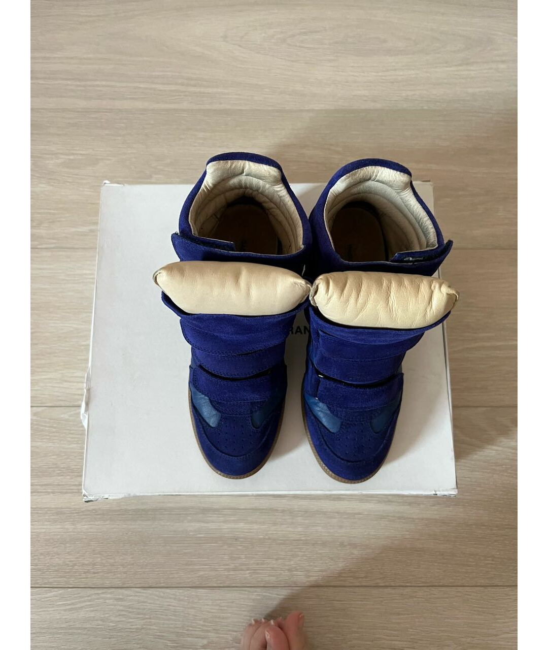 ISABEL MARANT Синие замшевые кроссовки, фото 3