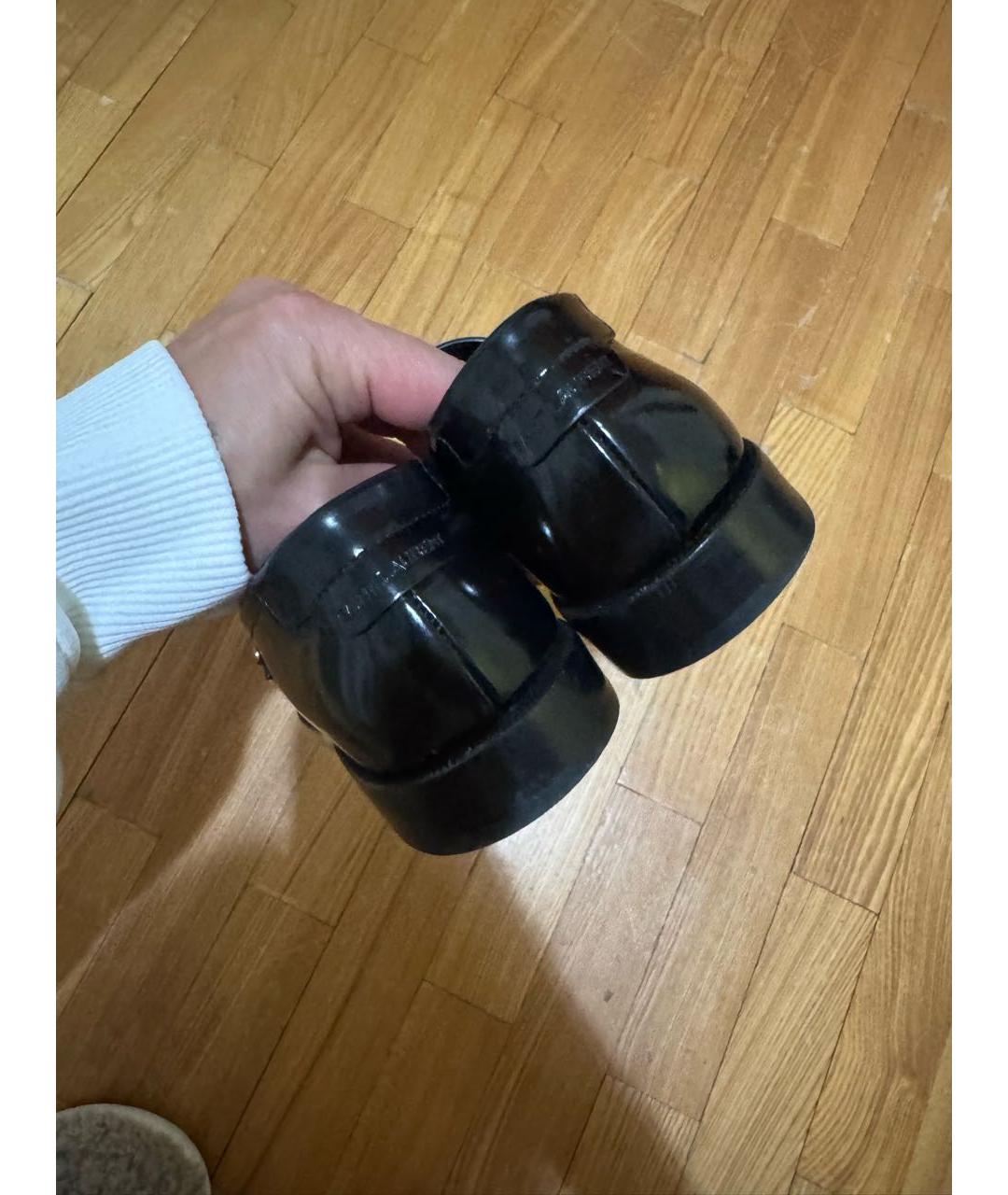 SAINT LAURENT Черные кожаные лоферы, фото 4