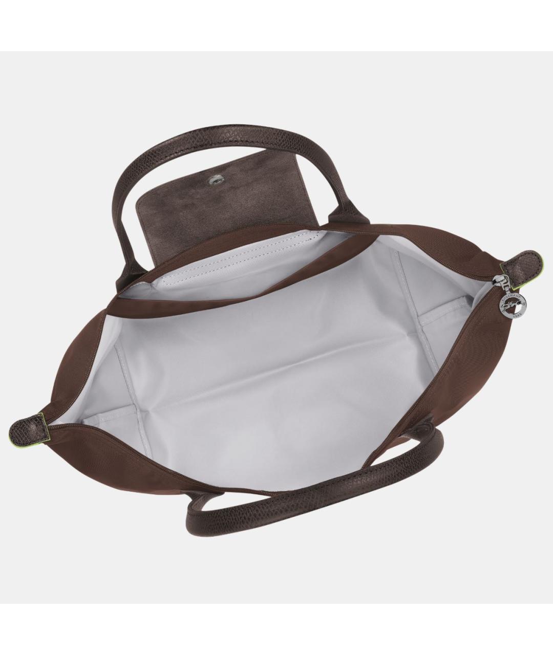 LONGCHAMP Коричневая кожаная сумка тоут, фото 4