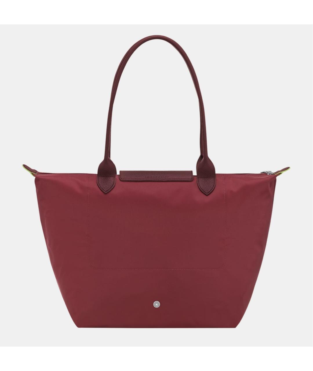 LONGCHAMP Бордовая кожаная сумка тоут, фото 3
