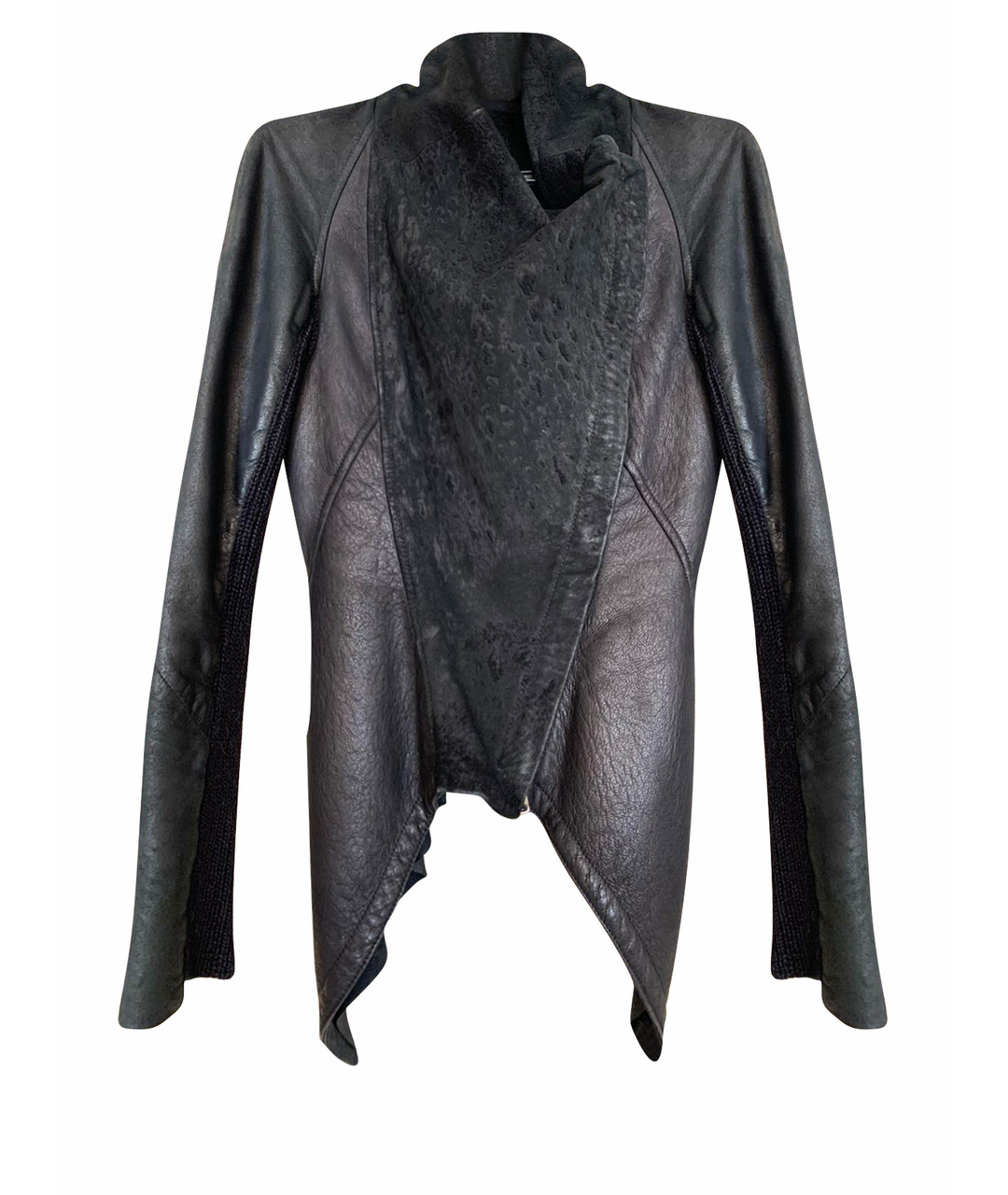 ISABEL BENENATO Черная кожаная куртка, фото 1