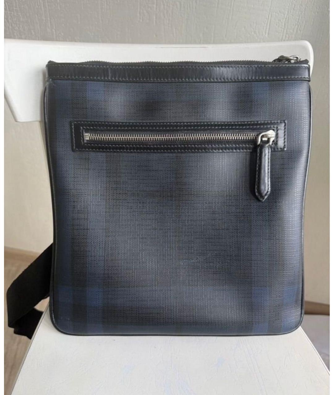 BURBERRY Темно-синяя сумка на плечо, фото 8