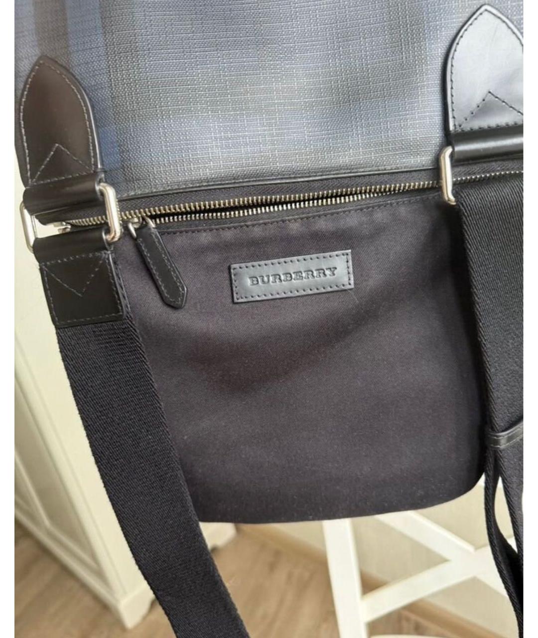 BURBERRY Темно-синяя сумка на плечо, фото 5