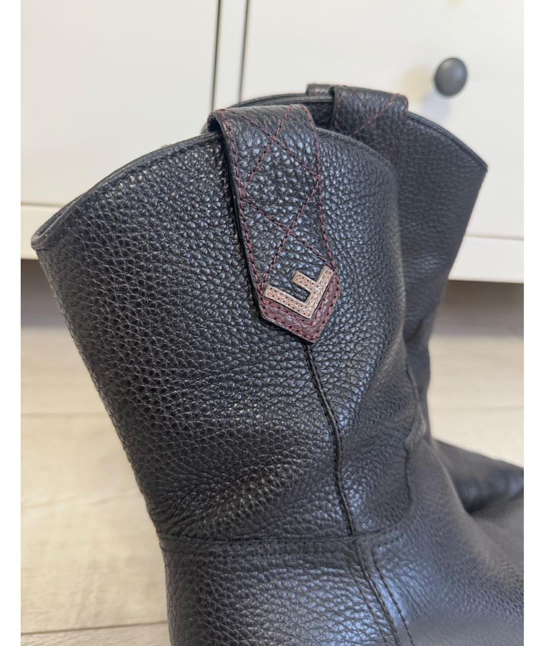FENDI Кожаные полусапоги, фото 5