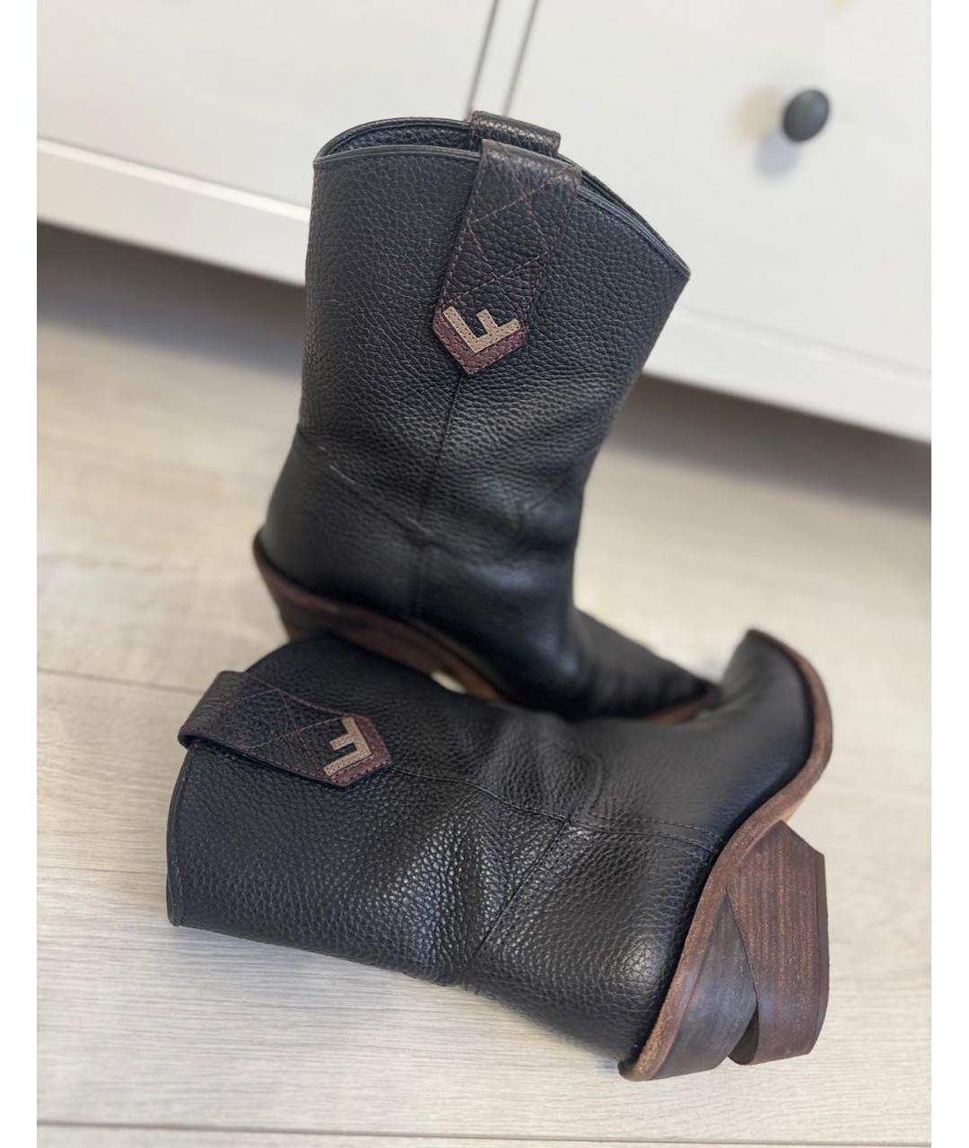 FENDI Кожаные полусапоги, фото 4