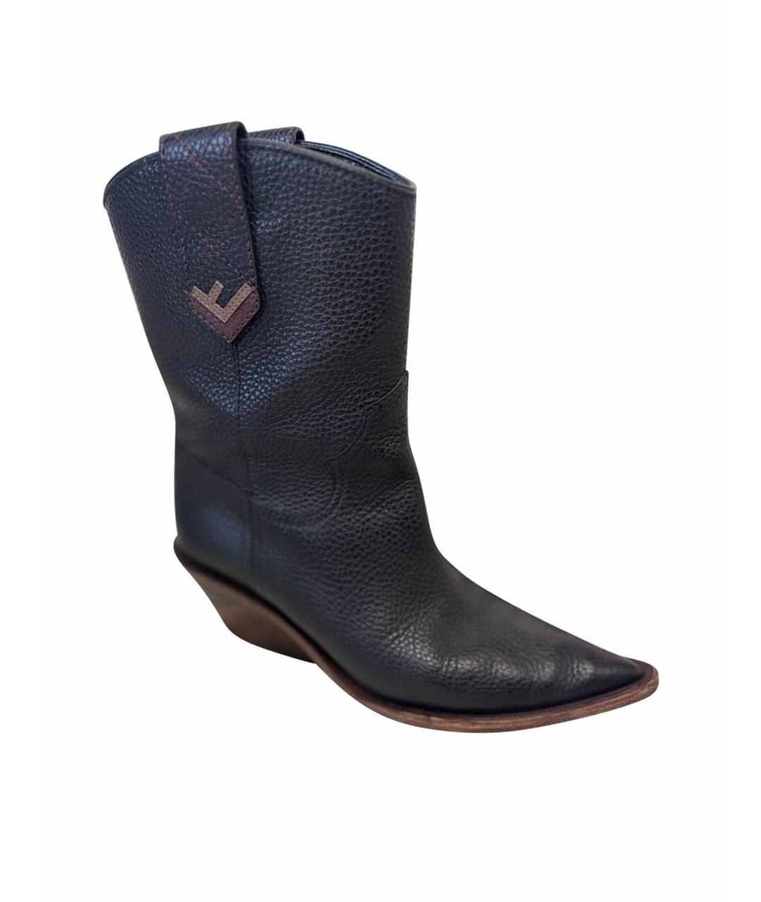 FENDI Кожаные полусапоги, фото 1