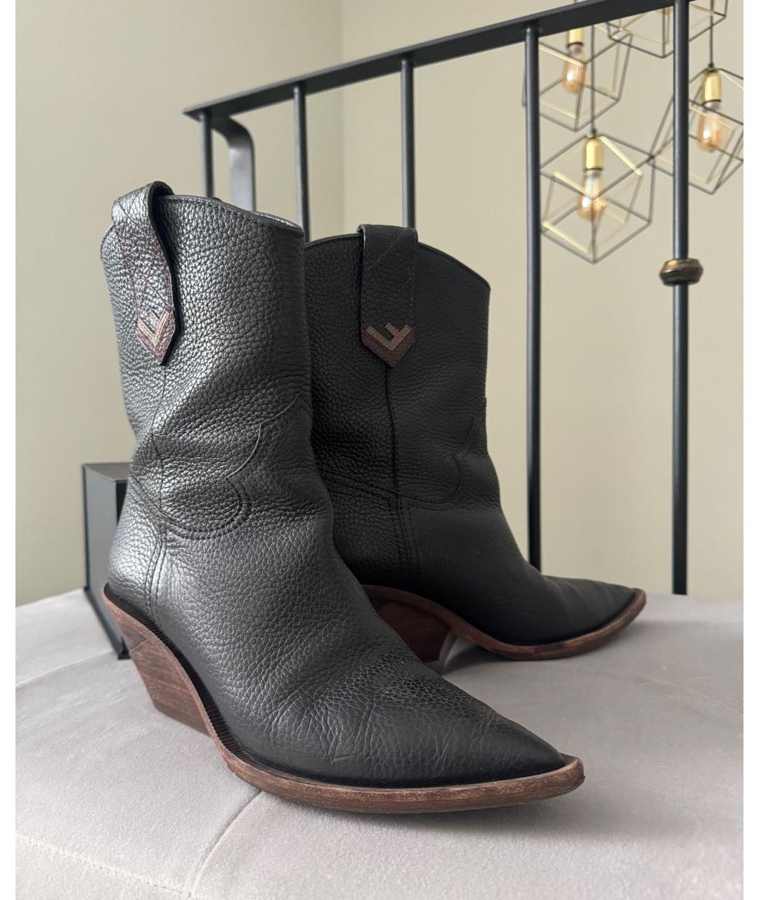FENDI Кожаные полусапоги, фото 3