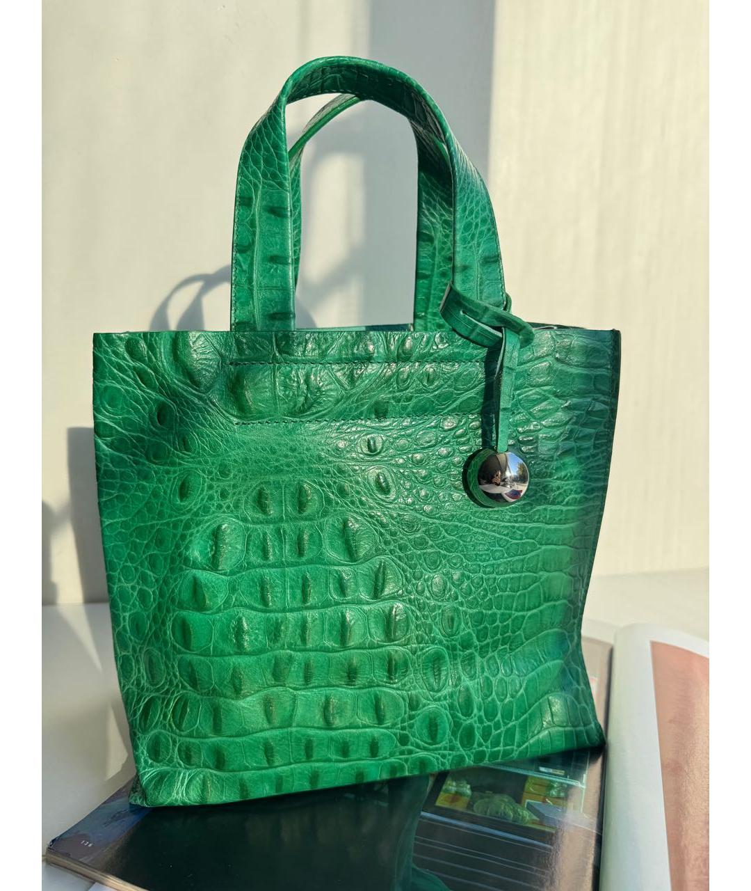 FURLA Зеленая кожаная сумка тоут, фото 6