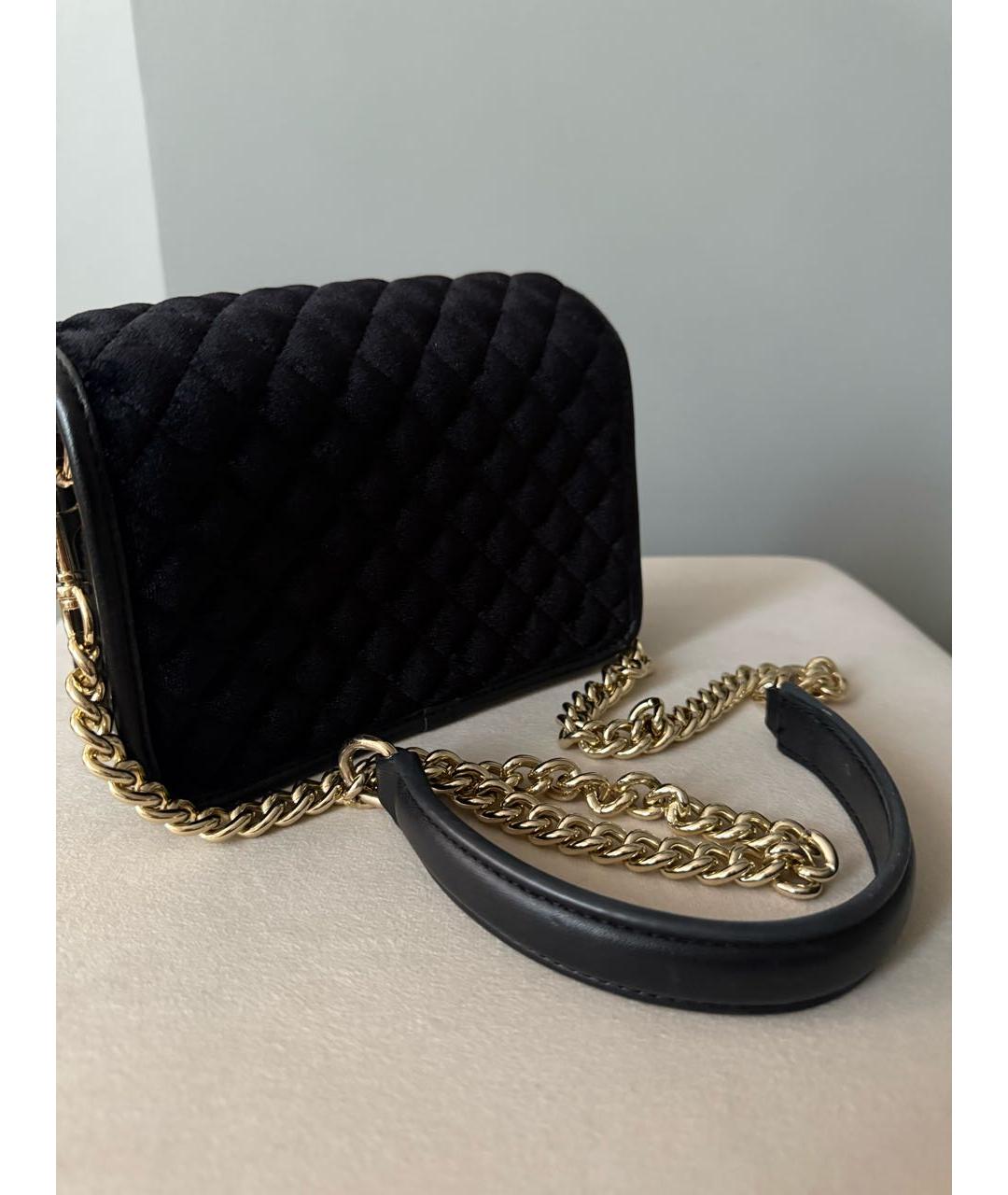 VERSACE Черная бархатная сумка через плечо, фото 4