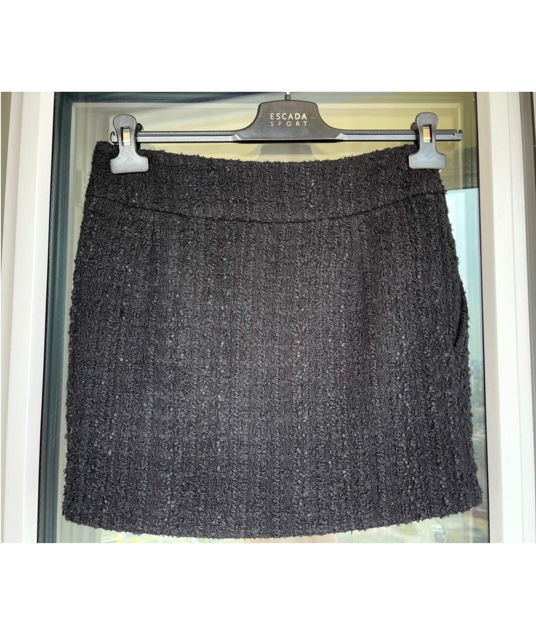 ALEXANDRE VAUTHIER Черная шерстяная юбка мини, фото 2