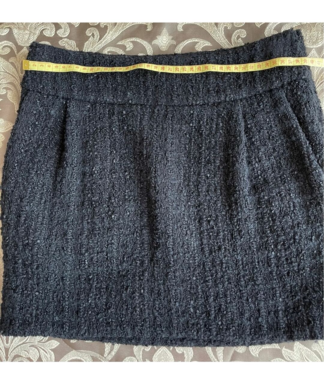 ALEXANDRE VAUTHIER Черная шерстяная юбка мини, фото 5