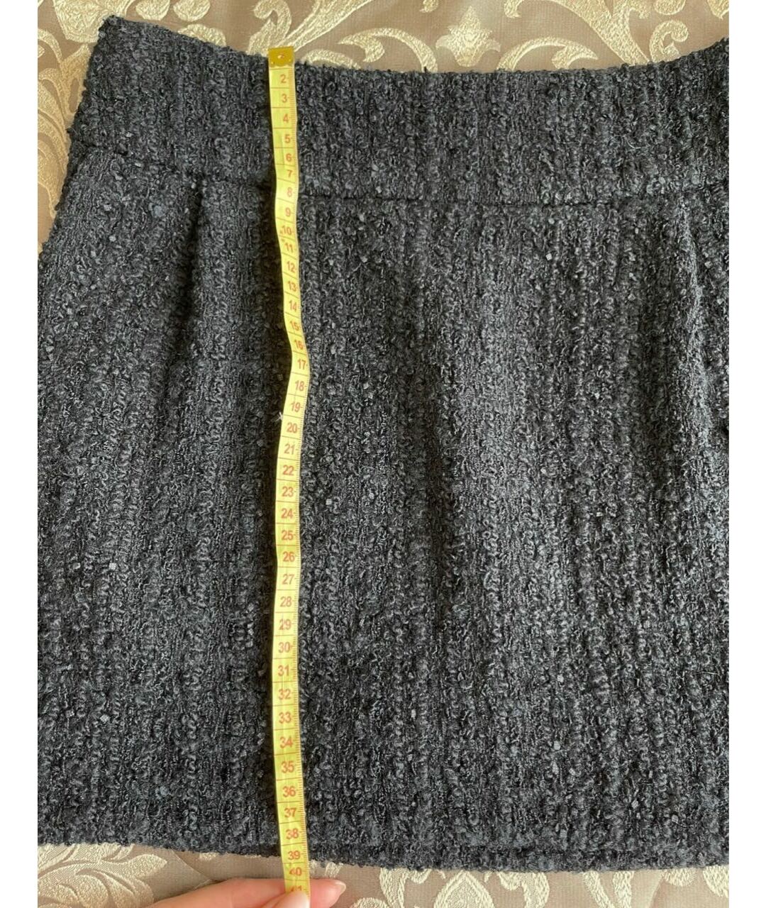 ALEXANDRE VAUTHIER Черная шерстяная юбка мини, фото 4