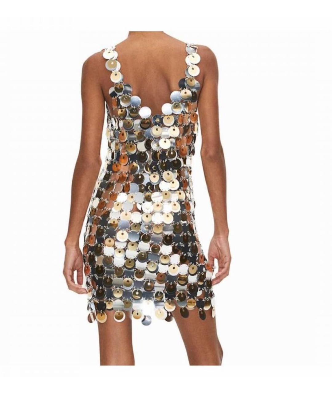 PACO RABANNE Золотое коктейльное платье, фото 2