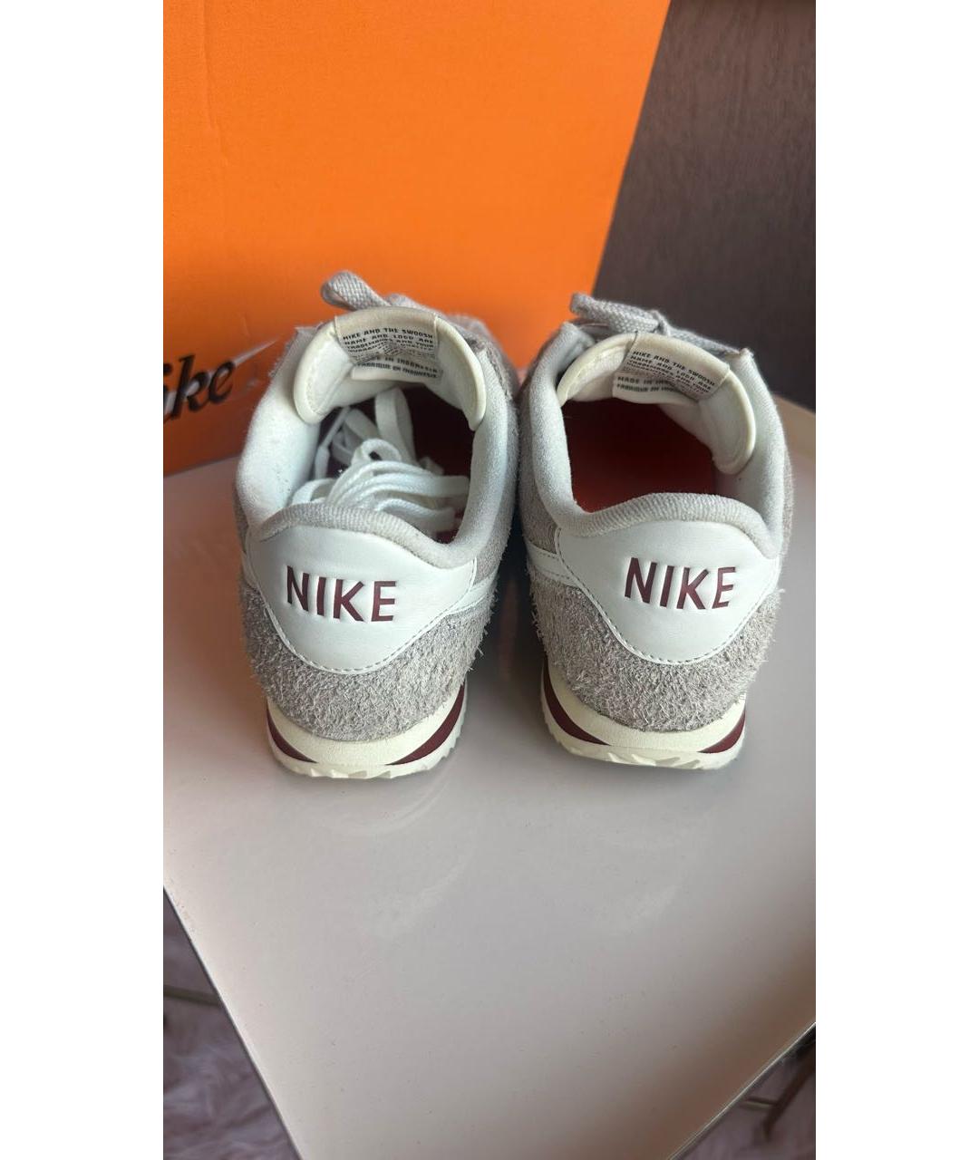 NIKE Бежевые замшевые кроссовки, фото 3