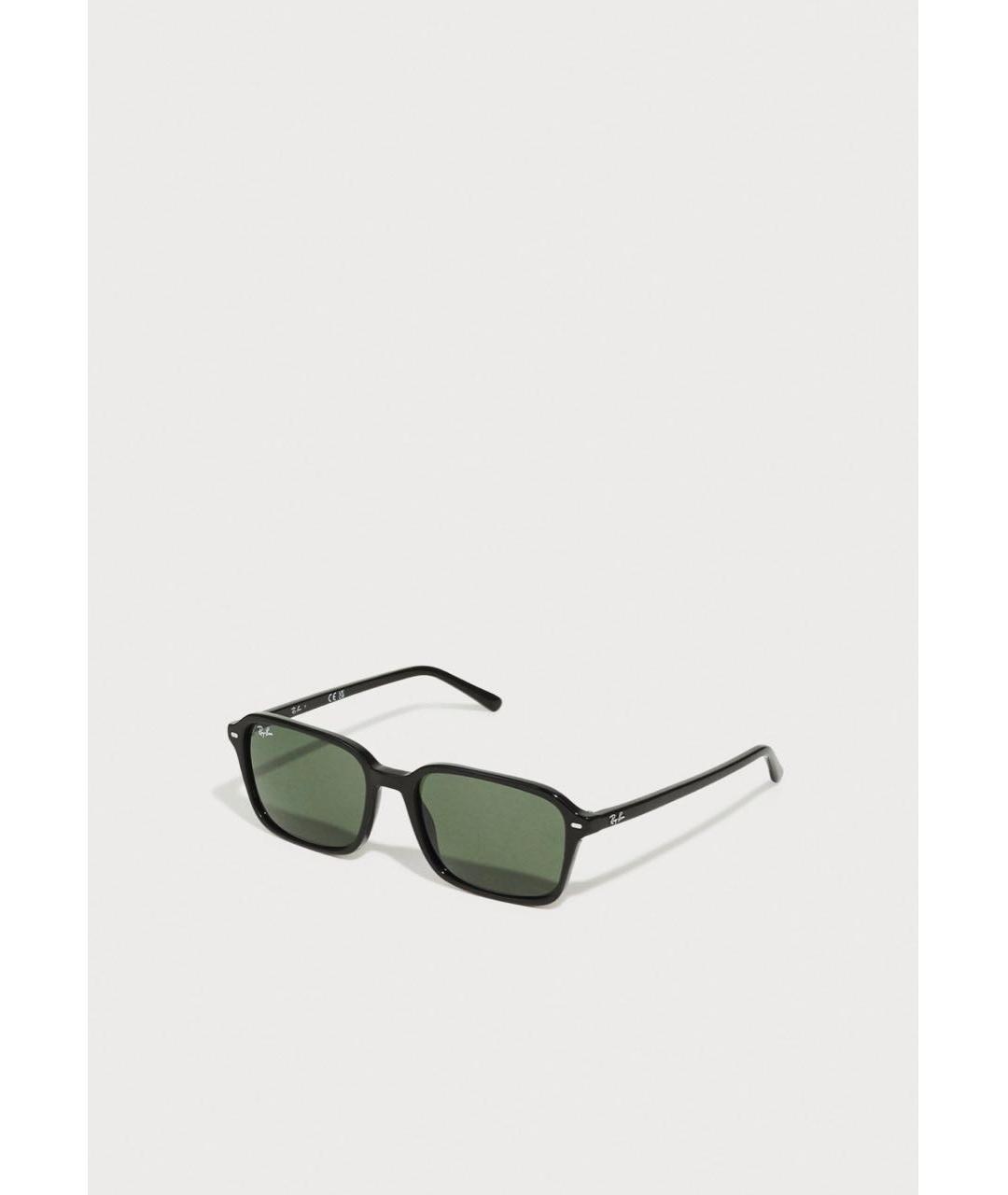 RAY BAN Черные пластиковые солнцезащитные очки, фото 5