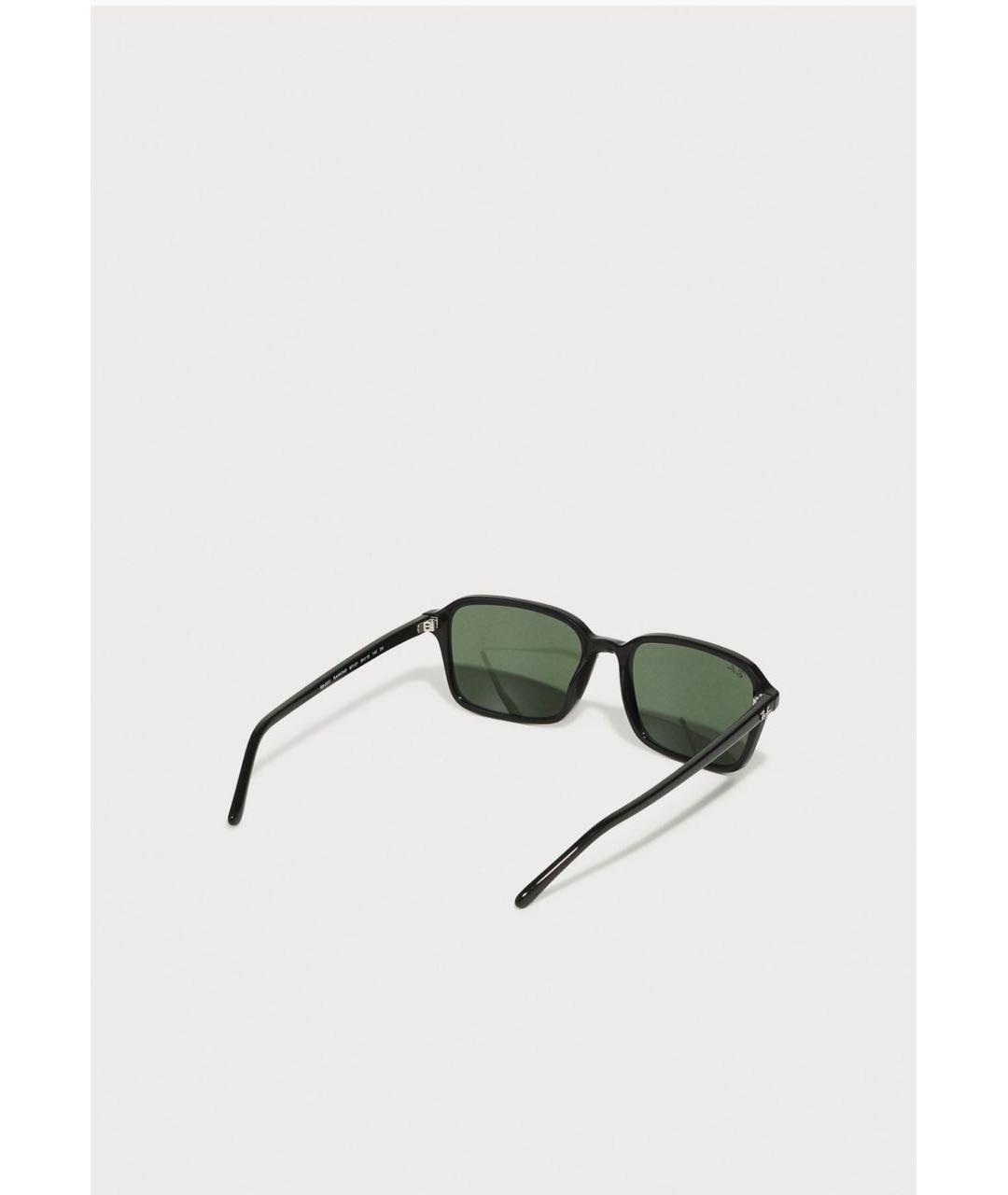 RAY BAN Черные пластиковые солнцезащитные очки, фото 2