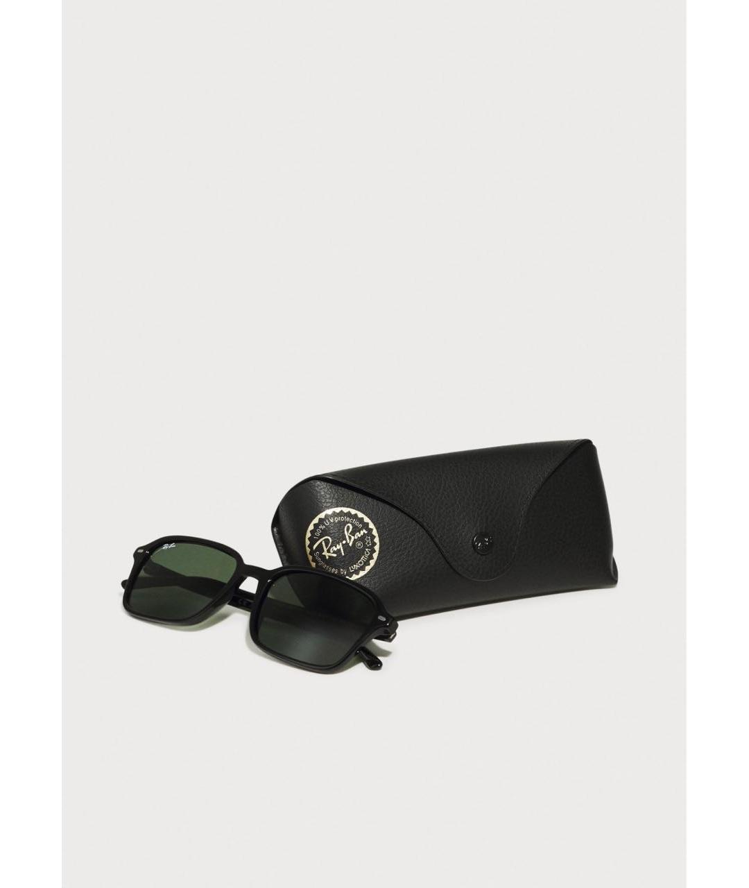 RAY BAN Черные пластиковые солнцезащитные очки, фото 3