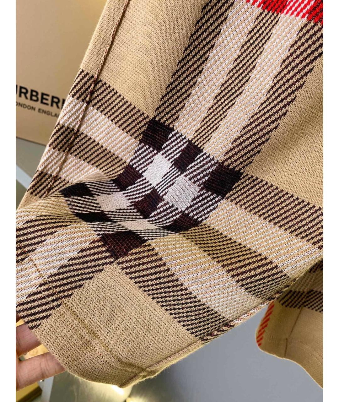 BURBERRY Бежевые хлопковые шорты, фото 3