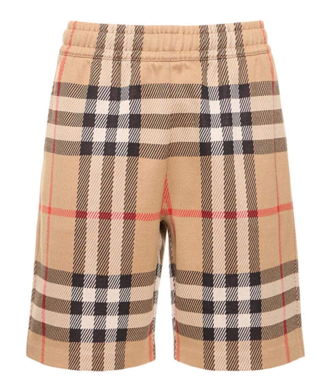 BURBERRY Бежевые хлопковые шорты, фото 1