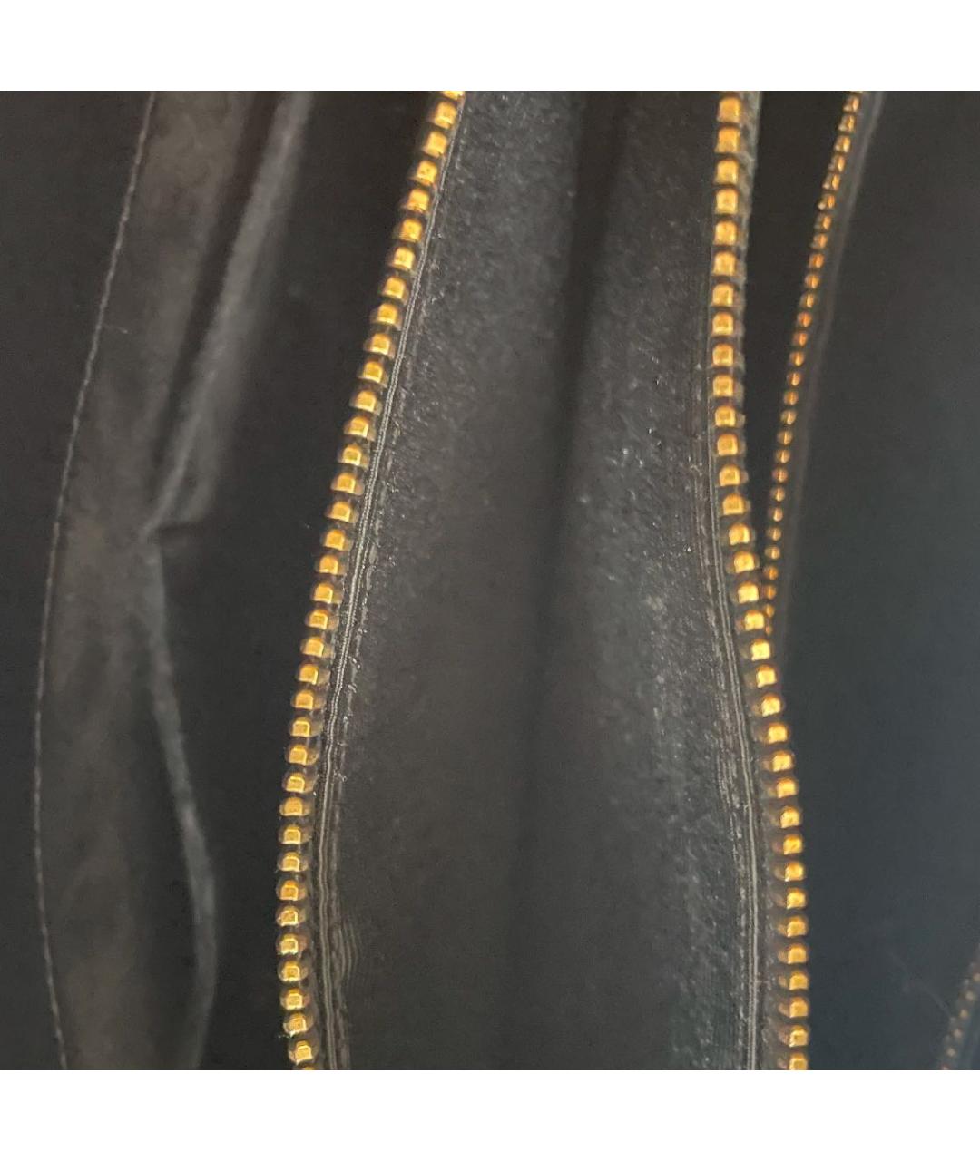 SAINT LAURENT Черная кожаная сумка тоут, фото 7