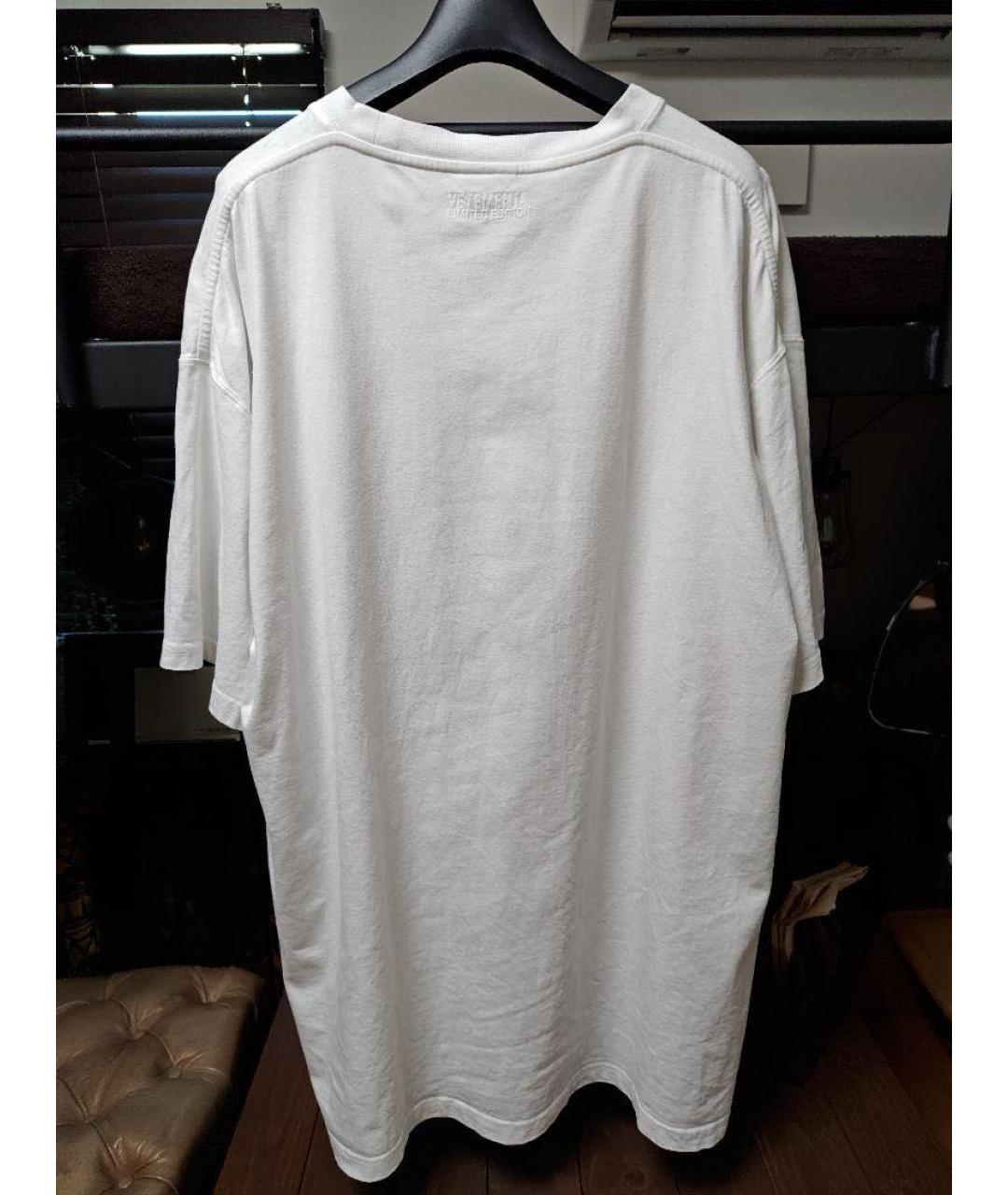 VETEMENTS Белая хлопковая футболка, фото 2