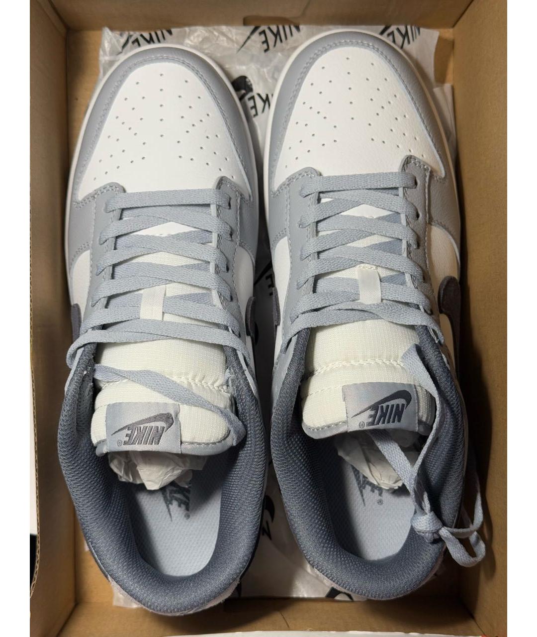 NIKE Серые кожаные низкие кроссовки / кеды, фото 3
