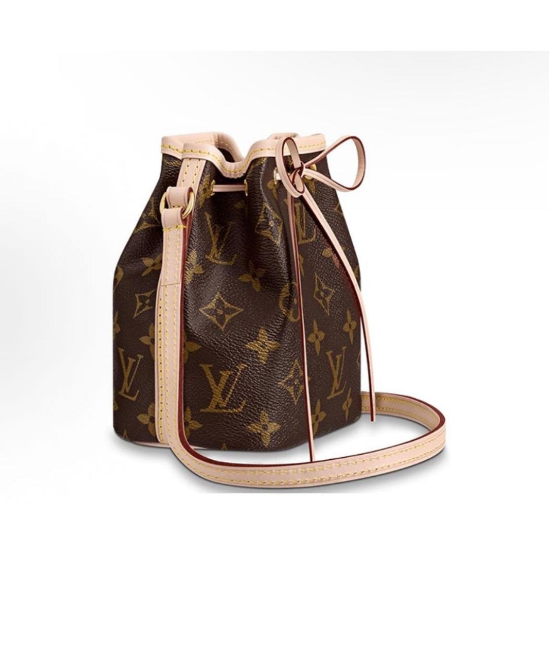 LOUIS VUITTON Коричневая кожаная сумка через плечо, фото 2