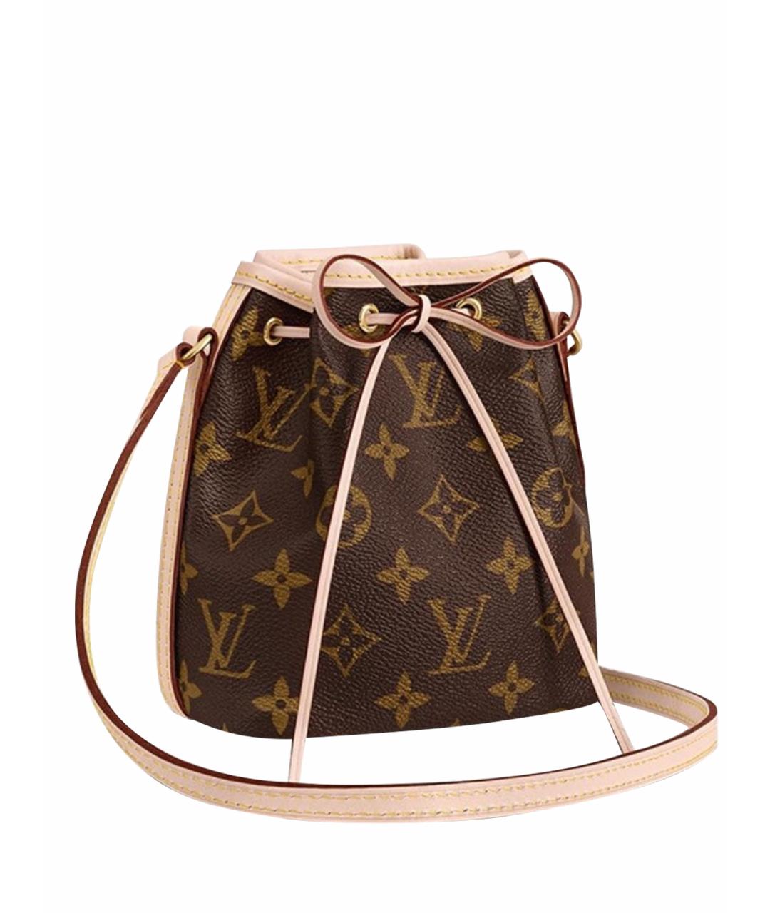 LOUIS VUITTON Коричневая кожаная сумка через плечо, фото 1