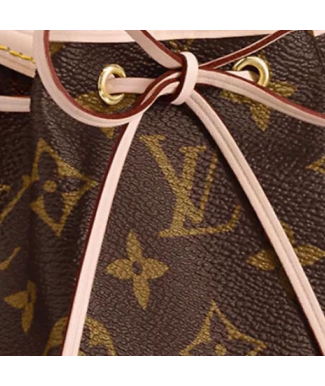 LOUIS VUITTON Коричневая кожаная сумка через плечо, фото 5