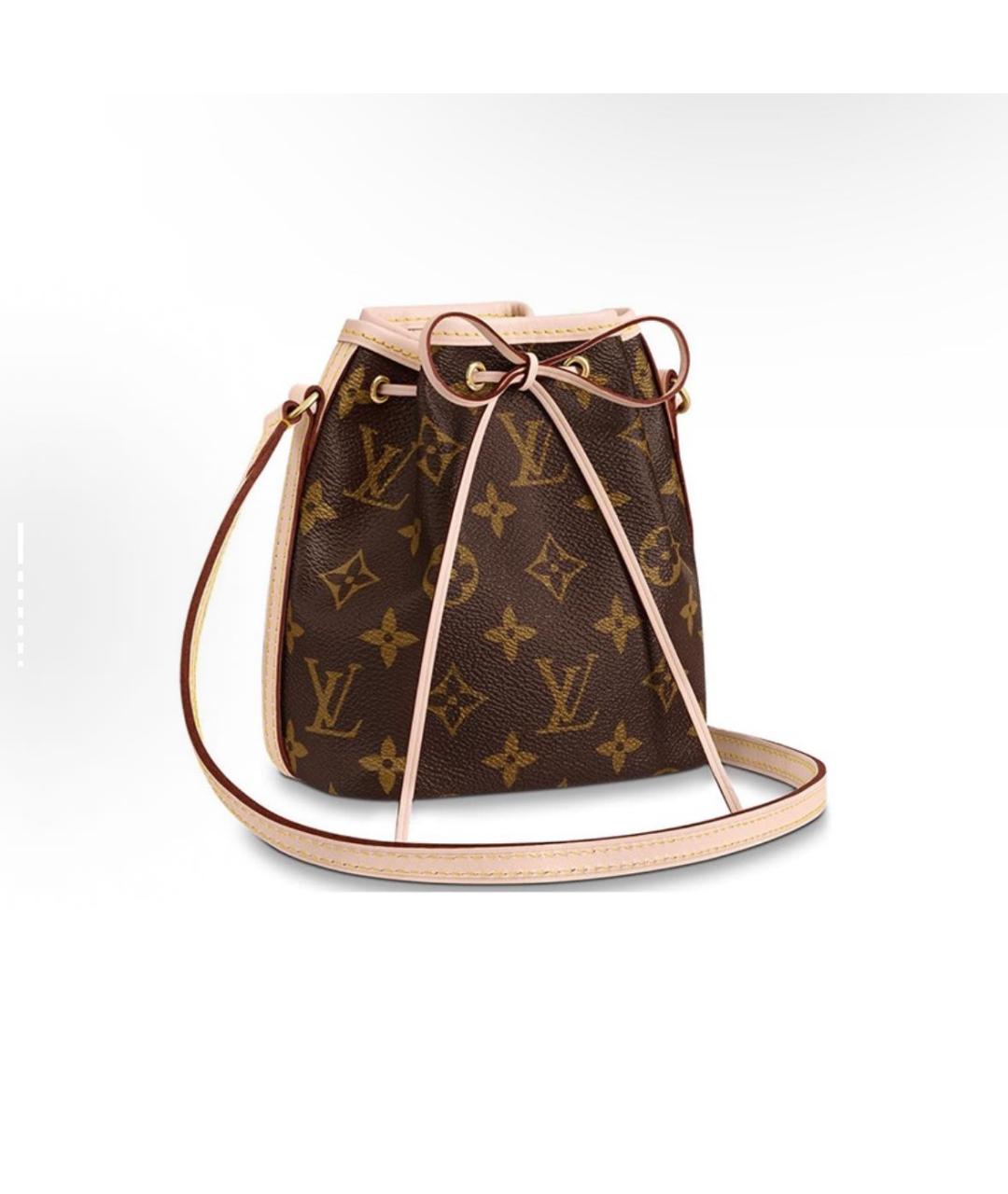 LOUIS VUITTON Коричневая кожаная сумка через плечо, фото 6
