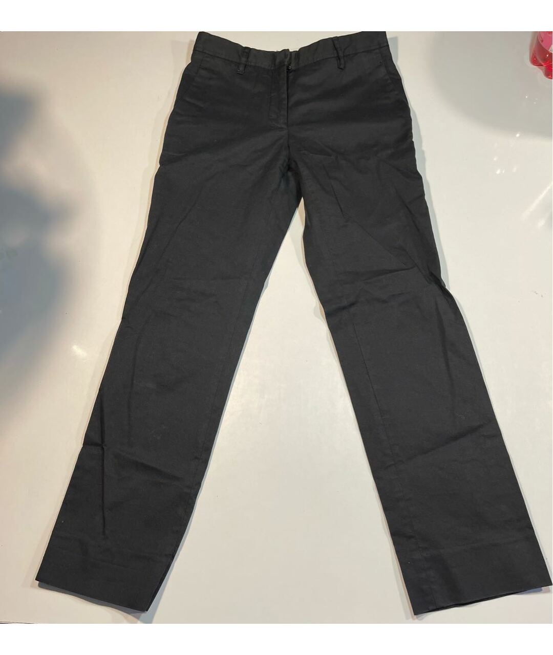 MIU MIU Черные хлопковые прямые брюки, фото 6