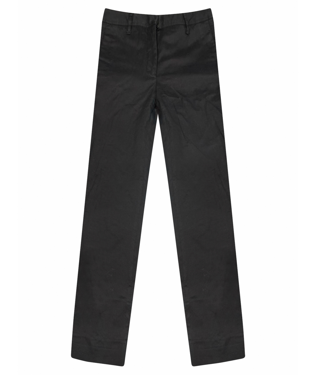 MIU MIU Черные хлопковые прямые брюки, фото 1