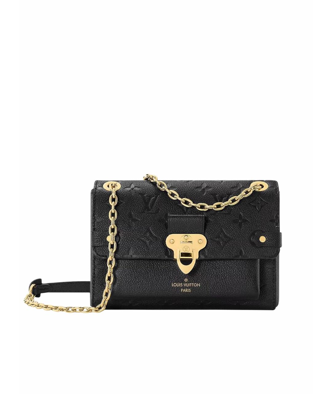 LOUIS VUITTON Черная кожаная сумка через плечо, фото 1